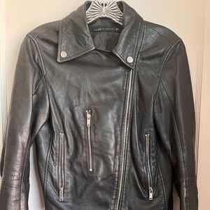 Zara Woman Moto Biker Leather Jacket